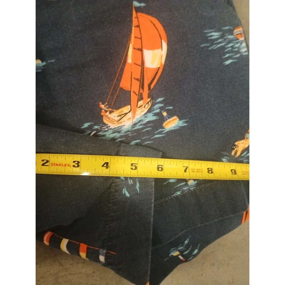 Polo Ralph Lauren Shorts Mens 34 Blue Sailboat Cotton Linen (Tag 32) 6" Inseam - Picture 7 of 7